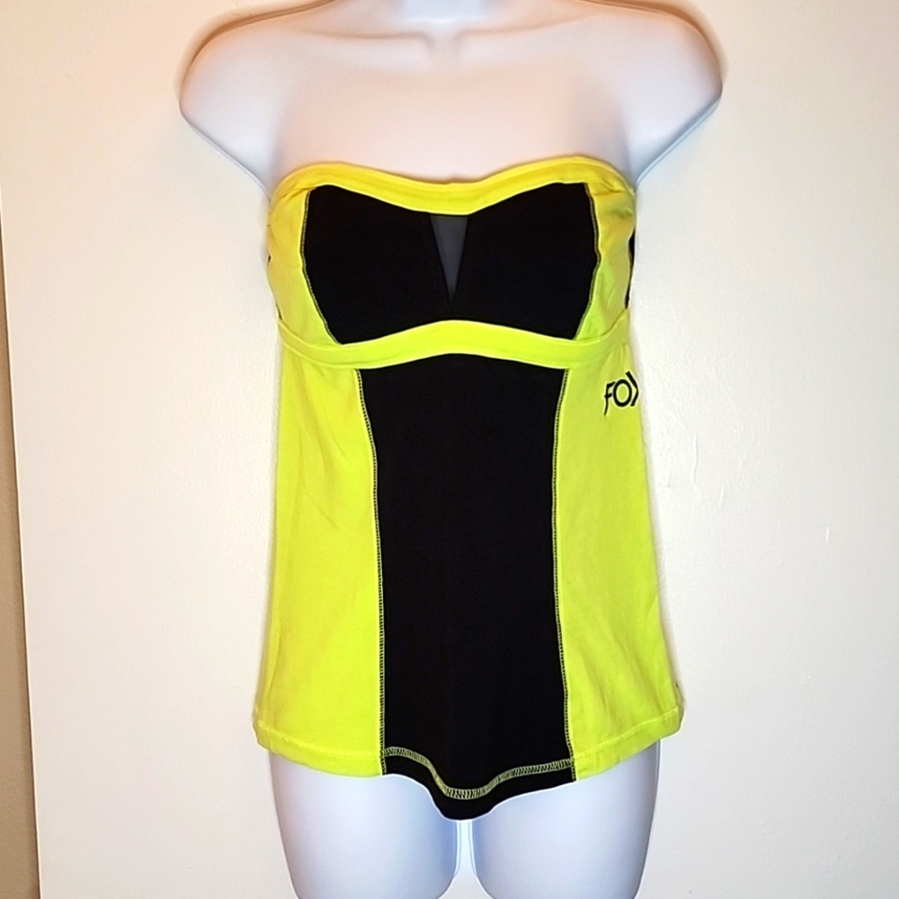Fox Racing Trackstar Tube Top, Neon Yellow, Black, Size Small